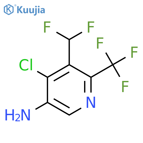 5-Amino-4-chloro-3-(difluoromethyl)-2-(trifluoromethyl)pyridine structure