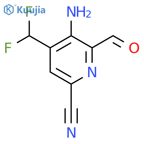 3-Amino-6-cyano-4-(difluoromethyl)pyridine-2-carboxaldehyde structure