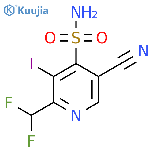 5-Cyano-2-(difluoromethyl)-3-iodopyridine-4-sulfonamide structure