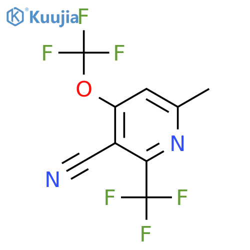 3-Cyano-6-methyl-4-(trifluoromethoxy)-2-(trifluoromethyl)pyridine structure