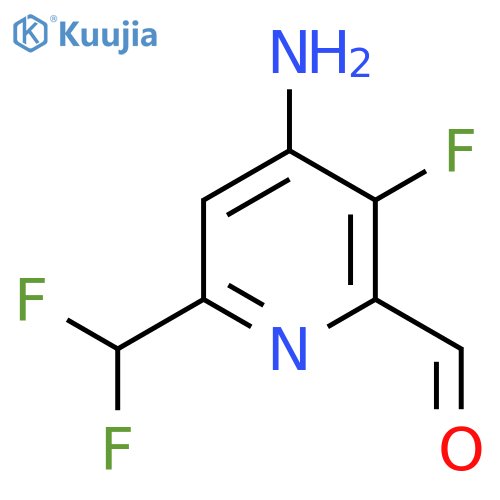 4-Amino-6-(difluoromethyl)-3-fluoropyridine-2-carboxaldehyde structure
