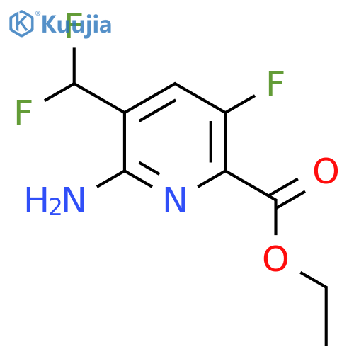Ethyl 2-amino-3-(difluoromethyl)-5-fluoropyridine-6-carboxylate structure
