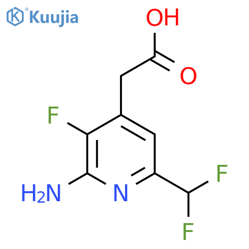2-Amino-6-(difluoromethyl)-3-fluoropyridine-4-acetic acid structure
