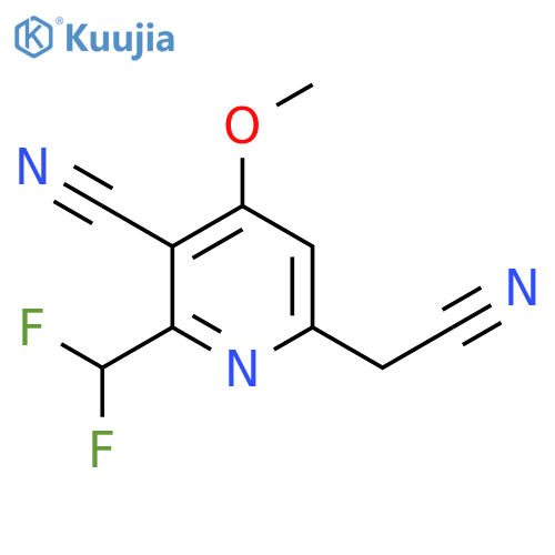 3-Cyano-2-(difluoromethyl)-4-methoxypyridine-6-acetonitrile structure