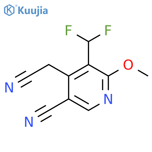 5-Cyano-3-(difluoromethyl)-2-methoxypyridine-4-acetonitrile structure