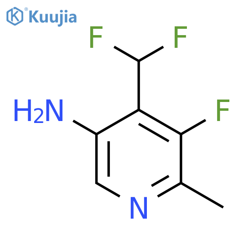 5-Amino-4-(difluoromethyl)-3-fluoro-2-methylpyridine structure