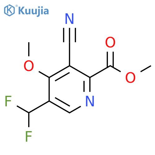Methyl 3-cyano-5-(difluoromethyl)-4-methoxypyridine-2-carboxylate structure