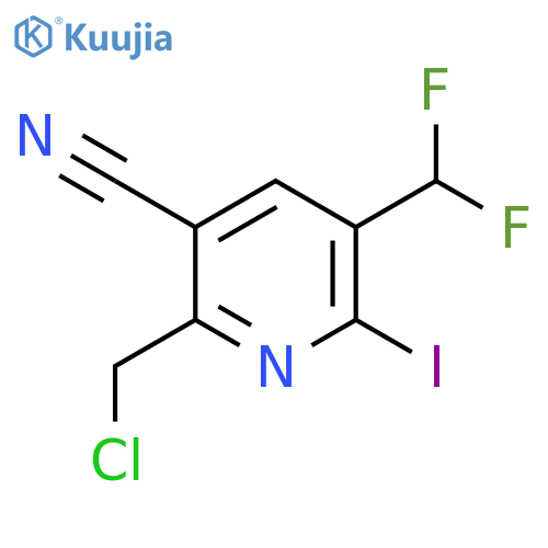 2-(Chloromethyl)-3-cyano-5-(difluoromethyl)-6-iodopyridine structure