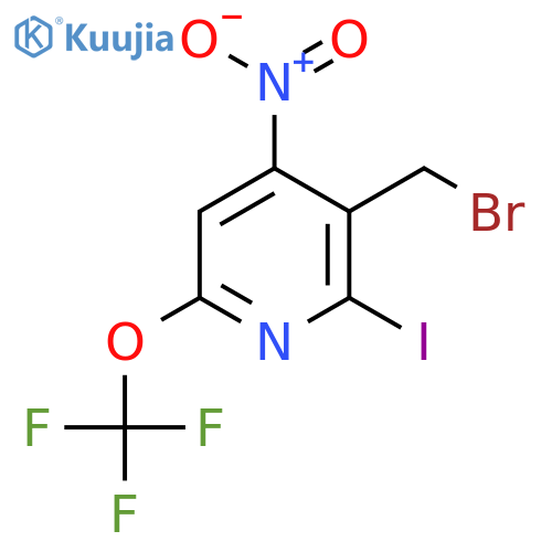 3-(Bromomethyl)-2-iodo-4-nitro-6-(trifluoromethoxy)pyridine structure