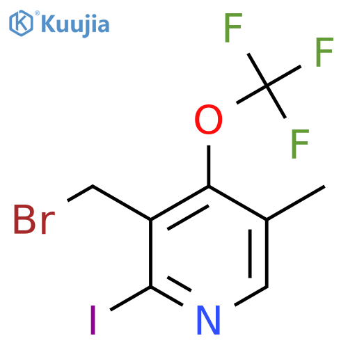 3-(Bromomethyl)-2-iodo-5-methyl-4-(trifluoromethoxy)pyridine structure