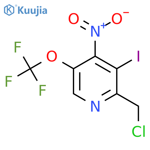 2-(Chloromethyl)-3-iodo-4-nitro-5-(trifluoromethoxy)pyridine structure