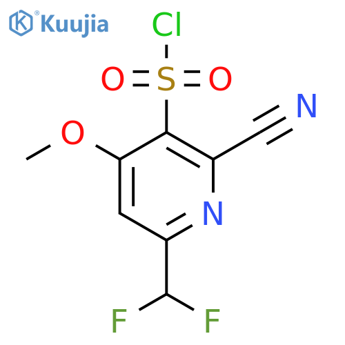 2-Cyano-6-(difluoromethyl)-4-methoxypyridine-3-sulfonyl chloride structure