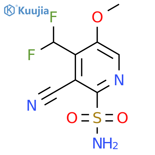 3-Cyano-4-(difluoromethyl)-5-methoxypyridine-2-sulfonamide structure