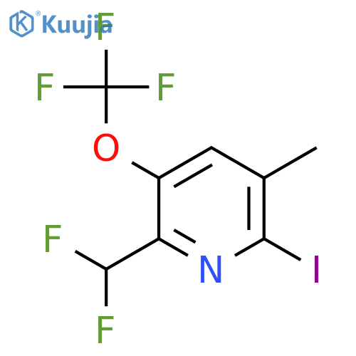 2-(Difluoromethyl)-6-iodo-5-methyl-3-(trifluoromethoxy)pyridine structure
