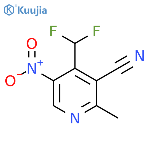 3-Cyano-4-(difluoromethyl)-2-methyl-5-nitropyridine structure