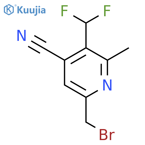 6-(Bromomethyl)-4-cyano-3-(difluoromethyl)-2-methylpyridine structure