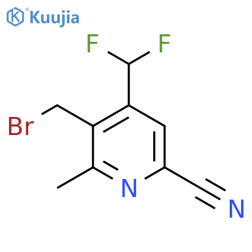 3-(Bromomethyl)-6-cyano-4-(difluoromethyl)-2-methylpyridine structure