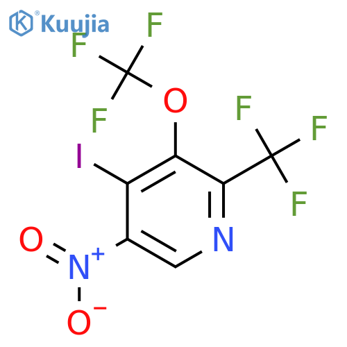 4-Iodo-5-nitro-3-(trifluoromethoxy)-2-(trifluoromethyl)pyridine structure