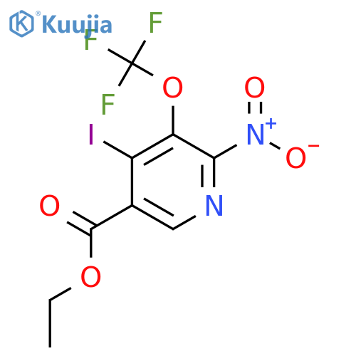 Ethyl 4-iodo-2-nitro-3-(trifluoromethoxy)pyridine-5-carboxylate structure