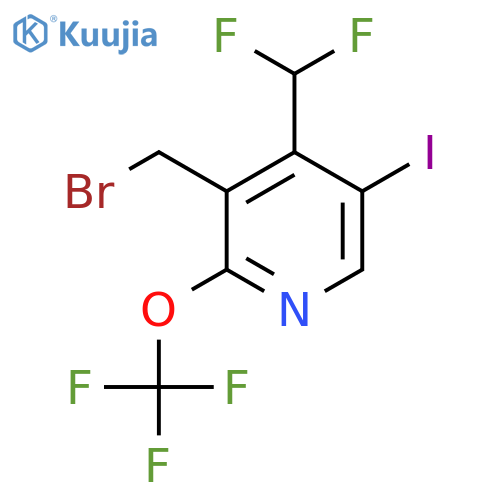 3-(Bromomethyl)-4-(difluoromethyl)-5-iodo-2-(trifluoromethoxy)pyridine structure