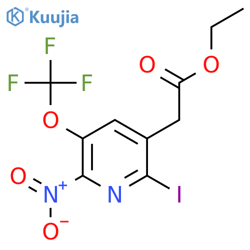 Ethyl 2-iodo-6-nitro-5-(trifluoromethoxy)pyridine-3-acetate structure