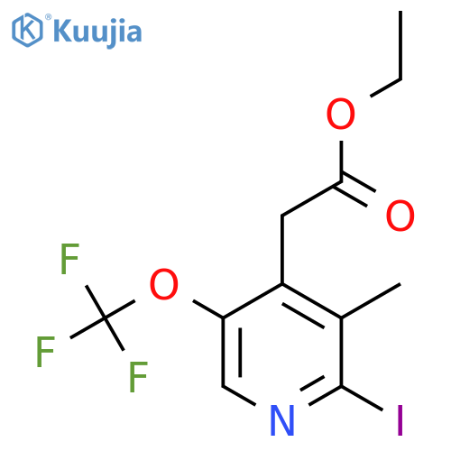 Ethyl 2-iodo-3-methyl-5-(trifluoromethoxy)pyridine-4-acetate structure