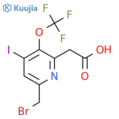 6-(Bromomethyl)-4-iodo-3-(trifluoromethoxy)pyridine-2-acetic acid structure