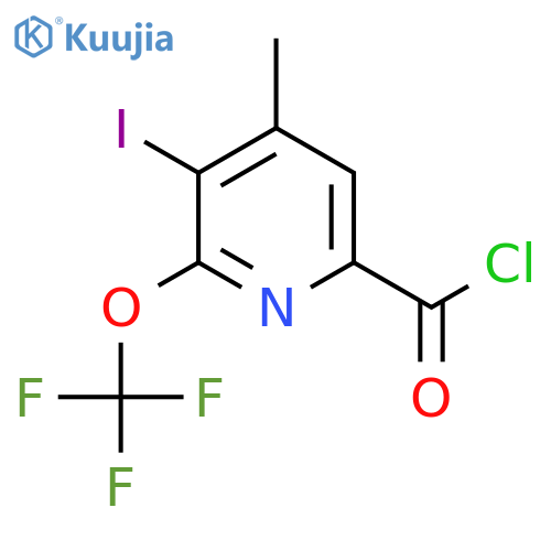 3-Iodo-4-methyl-2-(trifluoromethoxy)pyridine-6-carbonyl chloride structure