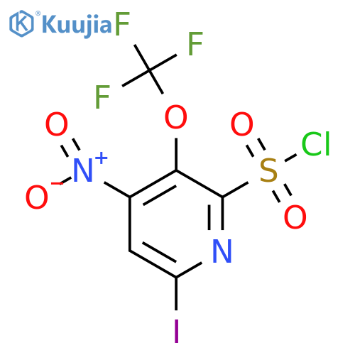 6-Iodo-4-nitro-3-(trifluoromethoxy)pyridine-2-sulfonyl chloride structure