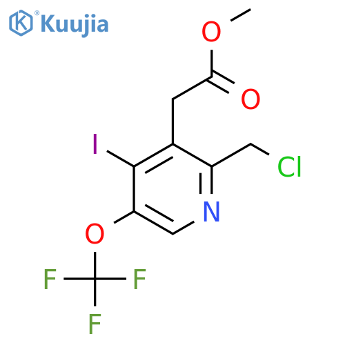 Methyl 2-(chloromethyl)-4-iodo-5-(trifluoromethoxy)pyridine-3-acetate structure