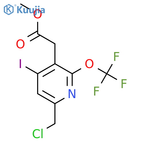 Methyl 6-(chloromethyl)-4-iodo-2-(trifluoromethoxy)pyridine-3-acetate structure