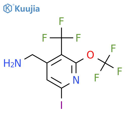 4-(Aminomethyl)-6-iodo-2-(trifluoromethoxy)-3-(trifluoromethyl)pyridine structure