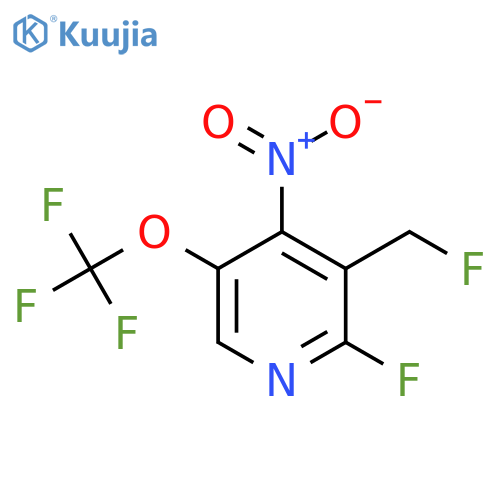 2-Fluoro-3-(fluoromethyl)-4-nitro-5-(trifluoromethoxy)pyridine structure