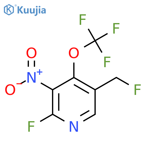 2-Fluoro-5-(fluoromethyl)-3-nitro-4-(trifluoromethoxy)pyridine structure
