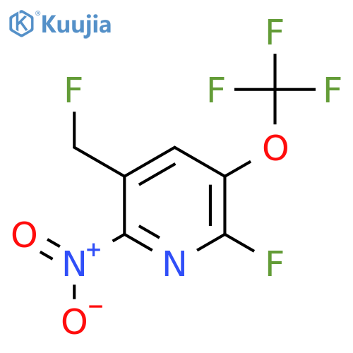 2-Fluoro-5-(fluoromethyl)-6-nitro-3-(trifluoromethoxy)pyridine structure