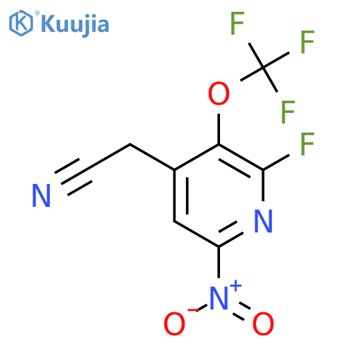 2-Fluoro-6-nitro-3-(trifluoromethoxy)pyridine-4-acetonitrile structure