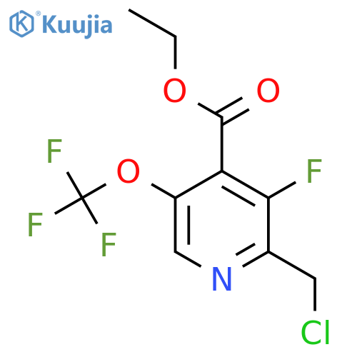 Ethyl 2-(chloromethyl)-3-fluoro-5-(trifluoromethoxy)pyridine-4-carboxylate structure