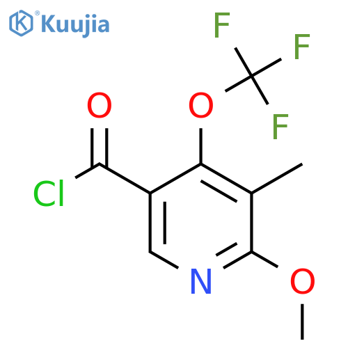 2-Methoxy-3-methyl-4-(trifluoromethoxy)pyridine-5-carbonyl chloride structure