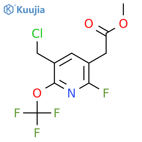 Methyl 3-(chloromethyl)-6-fluoro-2-(trifluoromethoxy)pyridine-5-acetate structure