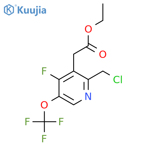 Ethyl 2-(chloromethyl)-4-fluoro-5-(trifluoromethoxy)pyridine-3-acetate structure