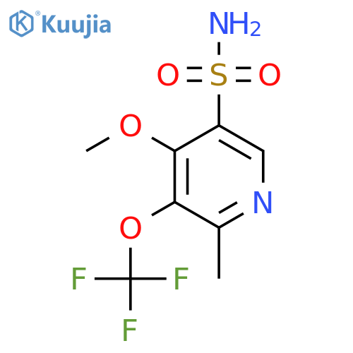 4-Methoxy-2-methyl-3-(trifluoromethoxy)pyridine-5-sulfonamide structure