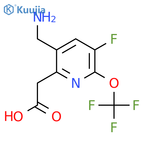 3-(Aminomethyl)-5-fluoro-6-(trifluoromethoxy)pyridine-2-acetic acid structure