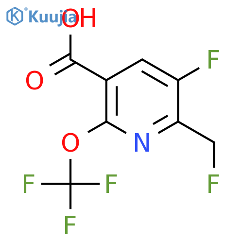 3-Fluoro-2-(fluoromethyl)-6-(trifluoromethoxy)pyridine-5-carboxylic acid structure
