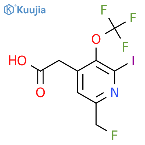 6-(Fluoromethyl)-2-iodo-3-(trifluoromethoxy)pyridine-4-acetic acid structure