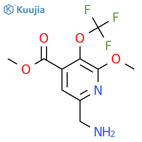 Methyl 6-(aminomethyl)-2-methoxy-3-(trifluoromethoxy)pyridine-4-carboxylate structure