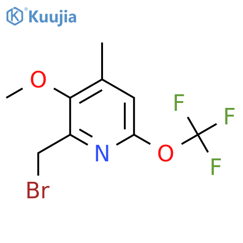 2-(Bromomethyl)-3-methoxy-4-methyl-6-(trifluoromethoxy)pyridine structure