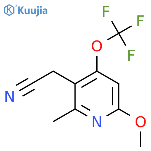 6-Methoxy-2-methyl-4-(trifluoromethoxy)pyridine-3-acetonitrile structure