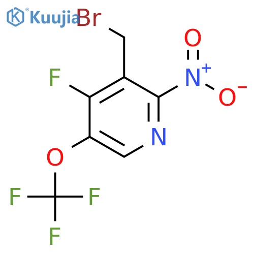 3-(Bromomethyl)-4-fluoro-2-nitro-5-(trifluoromethoxy)pyridine structure