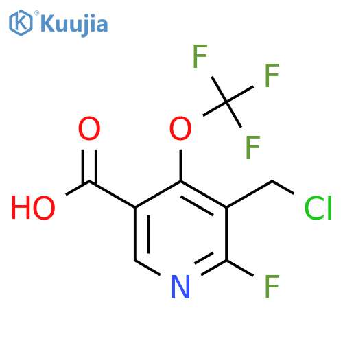 3-(Chloromethyl)-2-fluoro-4-(trifluoromethoxy)pyridine-5-carboxylic acid structure