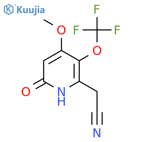 6-Hydroxy-4-methoxy-3-(trifluoromethoxy)pyridine-2-acetonitrile structure